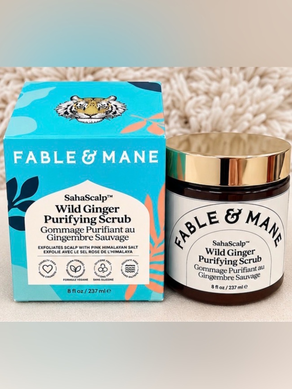 Fable & Mane SahaScalp Wild Ginger Purifying Scalp Scrub 8 oz